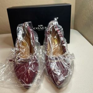 Coach London Lux Suede Burgundy dress shoes - pointed toe - Women’s US Size 9.5M